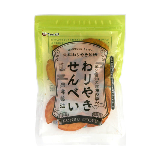 あえて割ってタレを染み込ませた昆布醤油のお煎餅