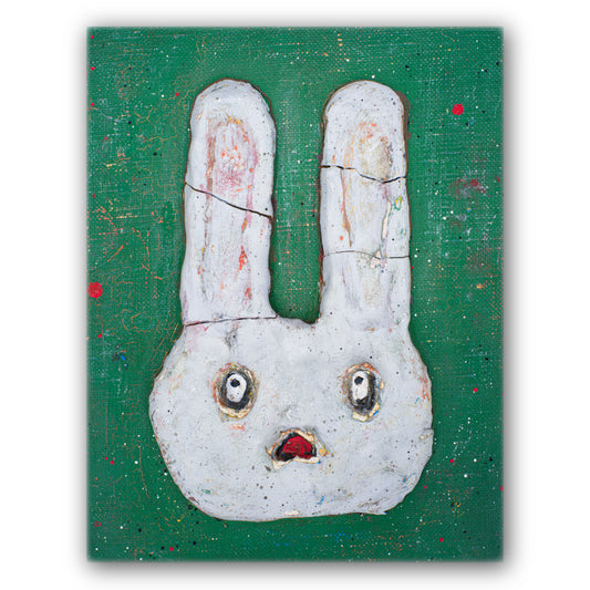 【うさぎ001】壁掛けのできる小さな絵画