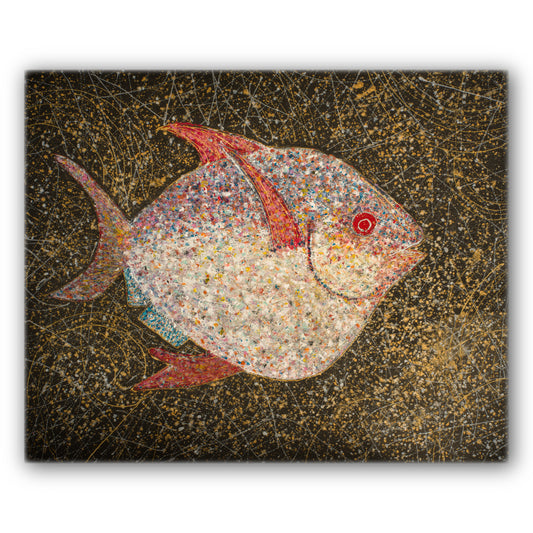 【アカマンボウ】壁掛けのできる小さな絵画