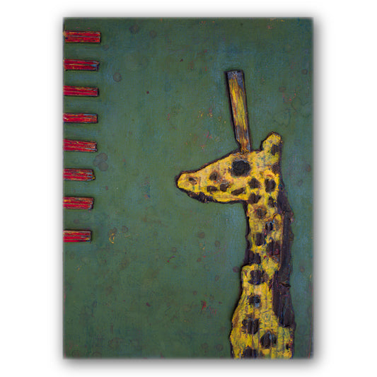 【きりん001】壁掛けのできる小さな絵画