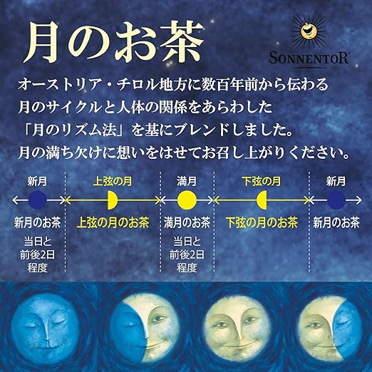 月の満ち欠けを基にしたオーガニックハーブティー