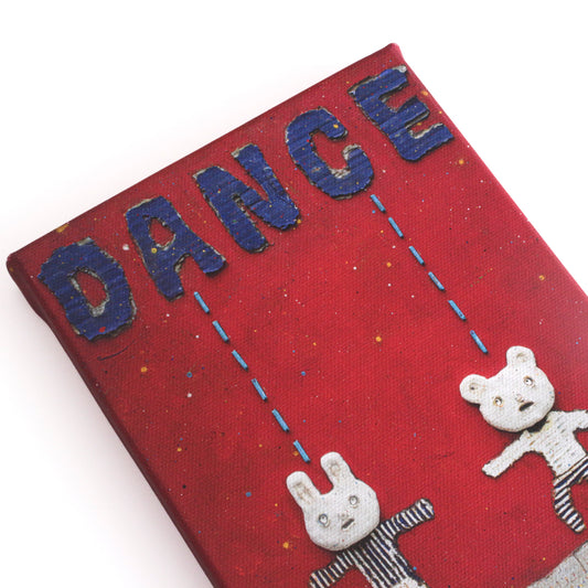 【うさぎ、熊】壁掛けのできる小さな絵画