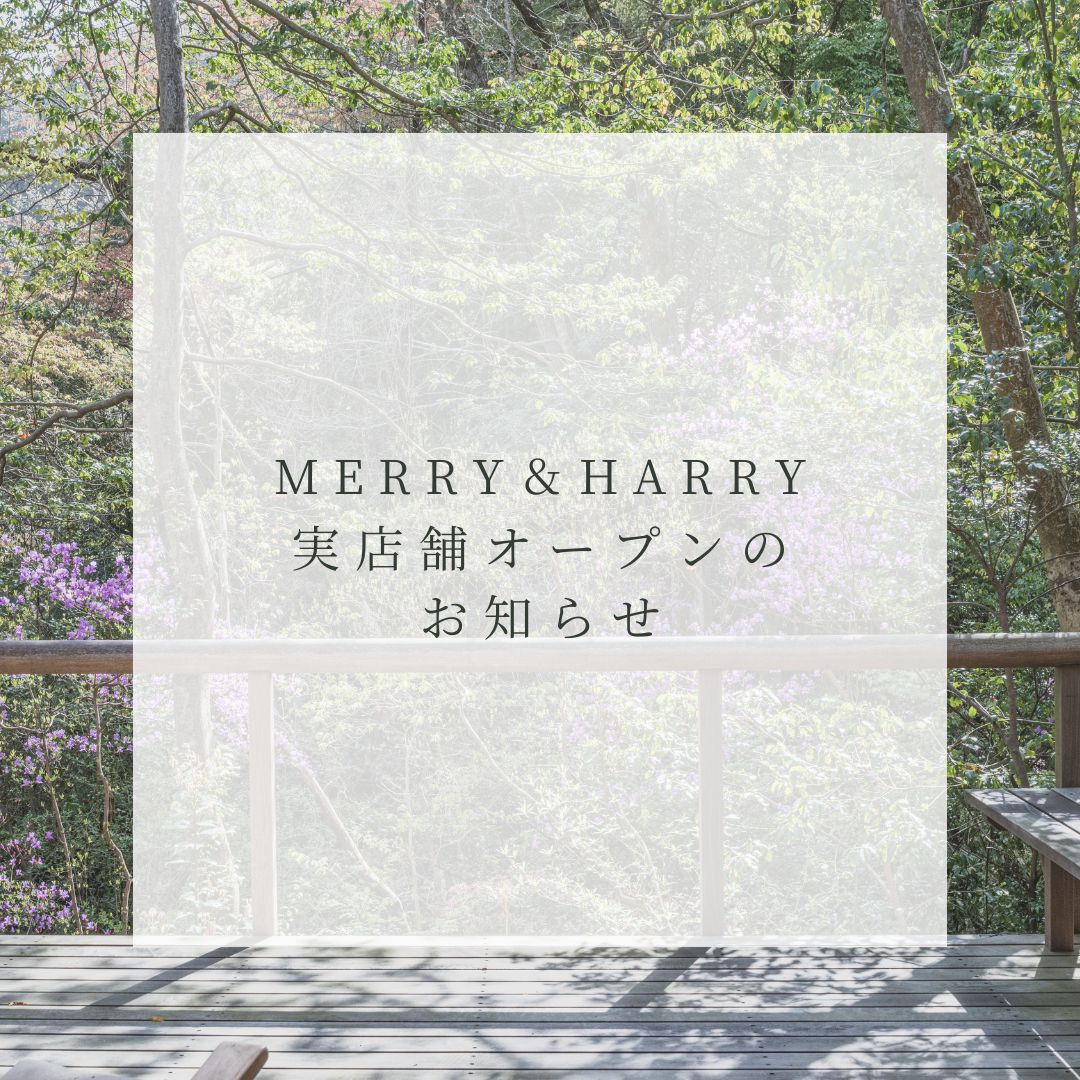 Merry&Harry 実店舗オープンのお知らせ！