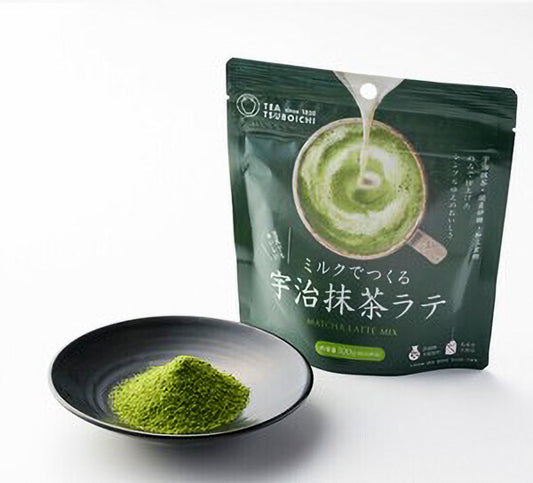 ミルクを注いで出来上がり！宇治抹茶ラテの素