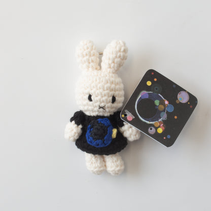JUST DUTCH（ジャストダッチ） カンディンスキー作「いくつかの円（Several Circles）」をモチーフにしたミッフィーのあみぐるみキーチェーン Aバージョン（実際に発送する商品）