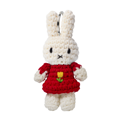 ミッフィー ハンドメイド キーチェーン チューリップ レッド