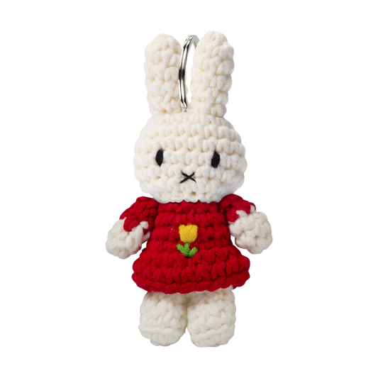 ミッフィー ハンドメイド キーチェーン チューリップ レッド