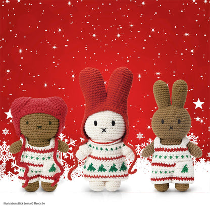 ミッフィー クリスマス ドレス＋レッドハット あみぐるみ
