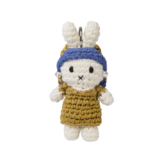 ミッフィー 編みぐるみ キーホルダー フェルメール 真珠の耳飾りの少女 JUST DUTCH
