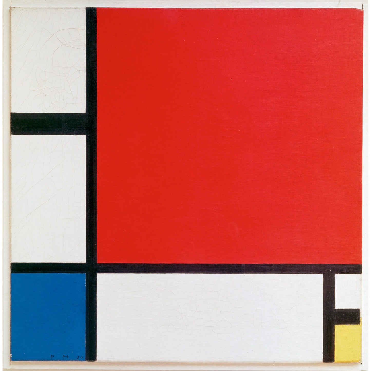 オランダの画家ピート・モンドリアンによる絵画作品『コンポジション（Composition）』