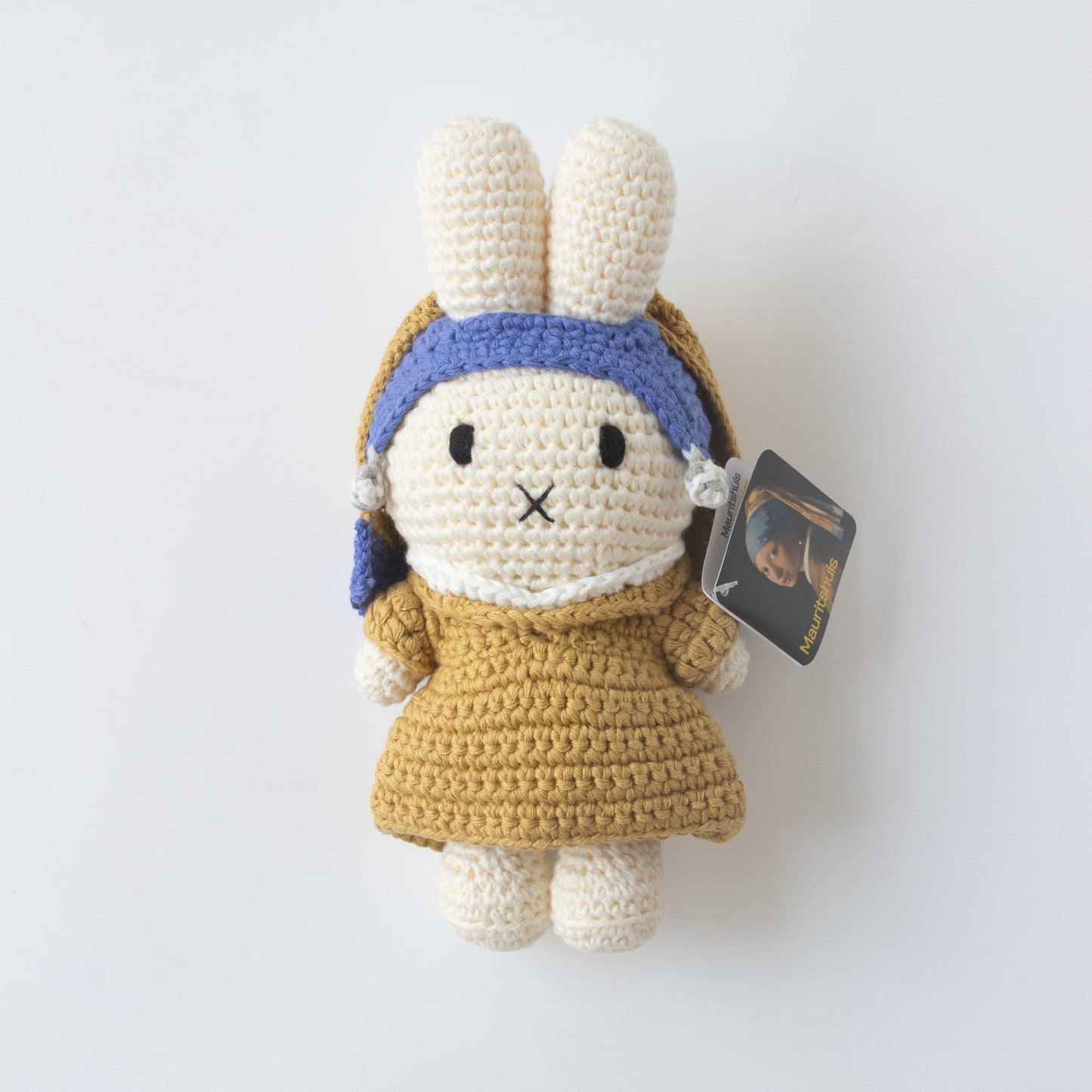 JUST DUTCH（ジャストダッチ）フェルメール作「真珠の耳飾りの少女（Girl with a Pearl Earring）」をモチーフにしたミッフィーのあみぐるみキーチェーン 03バージョン（実際に発送する商品）