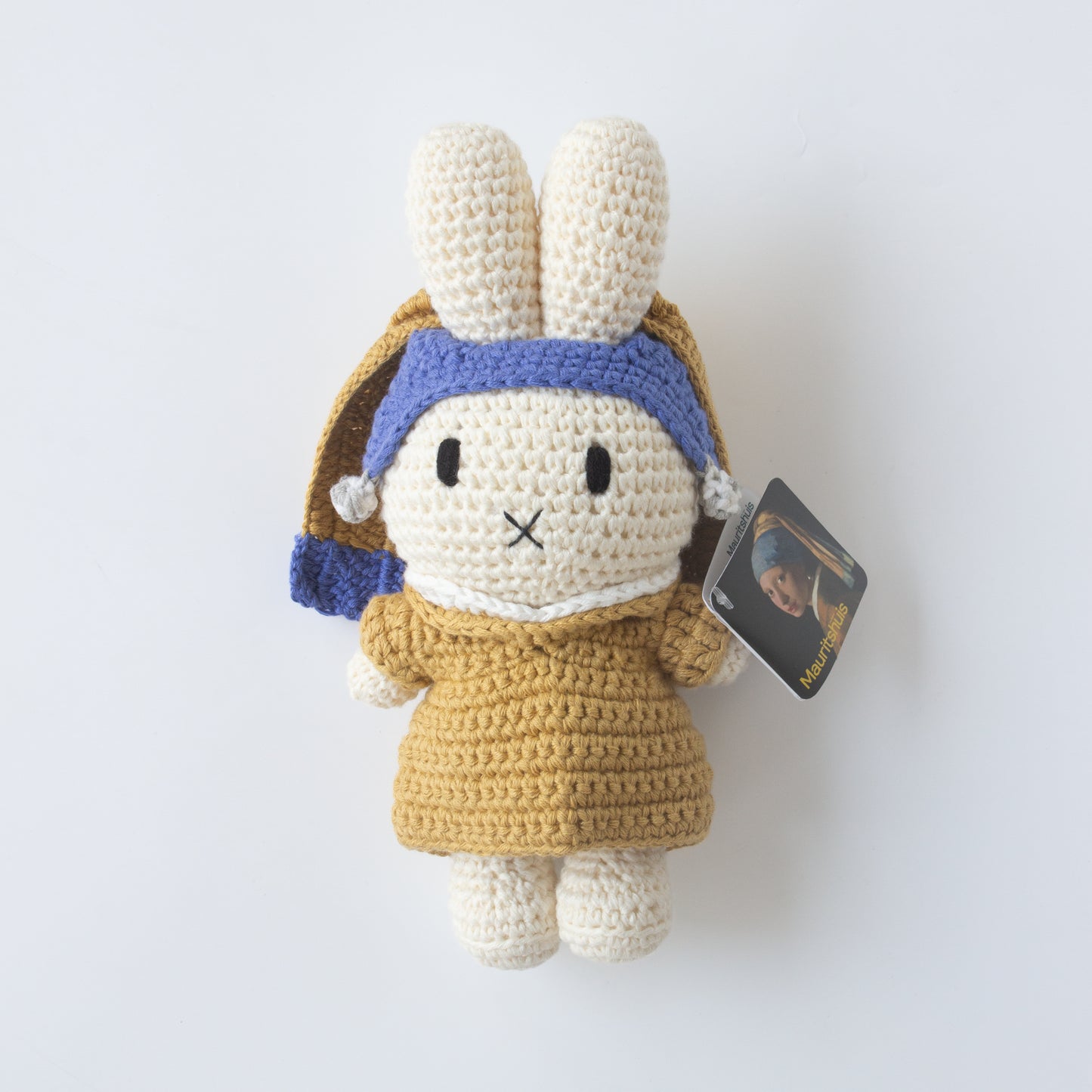 JUST DUTCH（ジャストダッチ）フェルメール作「真珠の耳飾りの少女（Girl with a Pearl Earring）」をモチーフにしたミッフィーのあみぐるみキーチェーン 04バージョン（実際に発送する商品）
