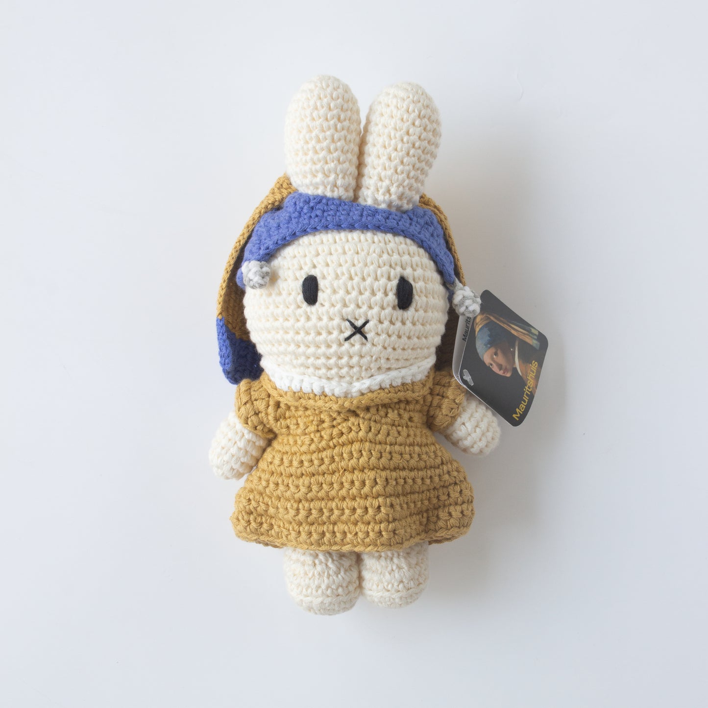 JUST DUTCH（ジャストダッチ）フェルメール作「真珠の耳飾りの少女（Girl with a Pearl Earring）」をモチーフにしたミッフィーのあみぐるみキーチェーン 05バージョン（実際に発送する商品）