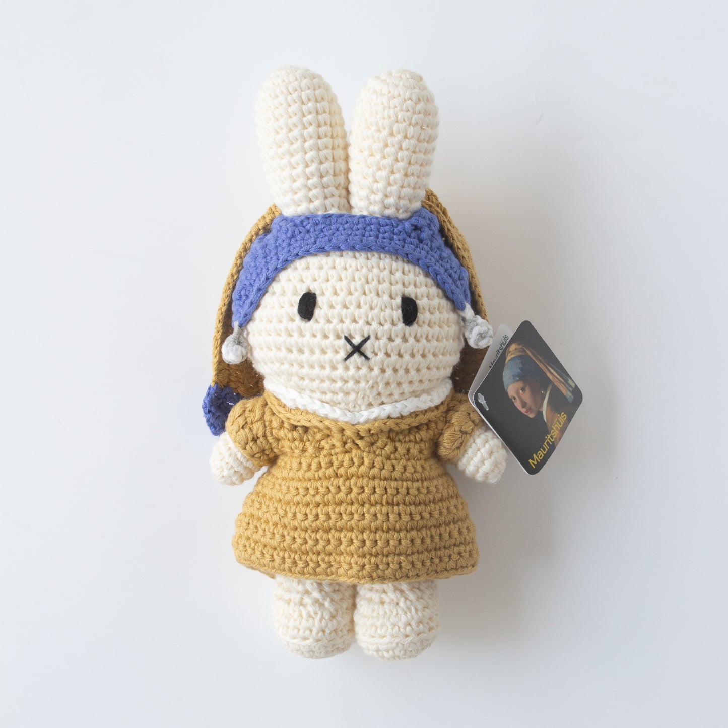 JUST DUTCH（ジャストダッチ）フェルメール作「真珠の耳飾りの少女（Girl with a Pearl Earring）」をモチーフにしたミッフィーのあみぐるみキーチェーン 08バージョン（実際に発送する商品）