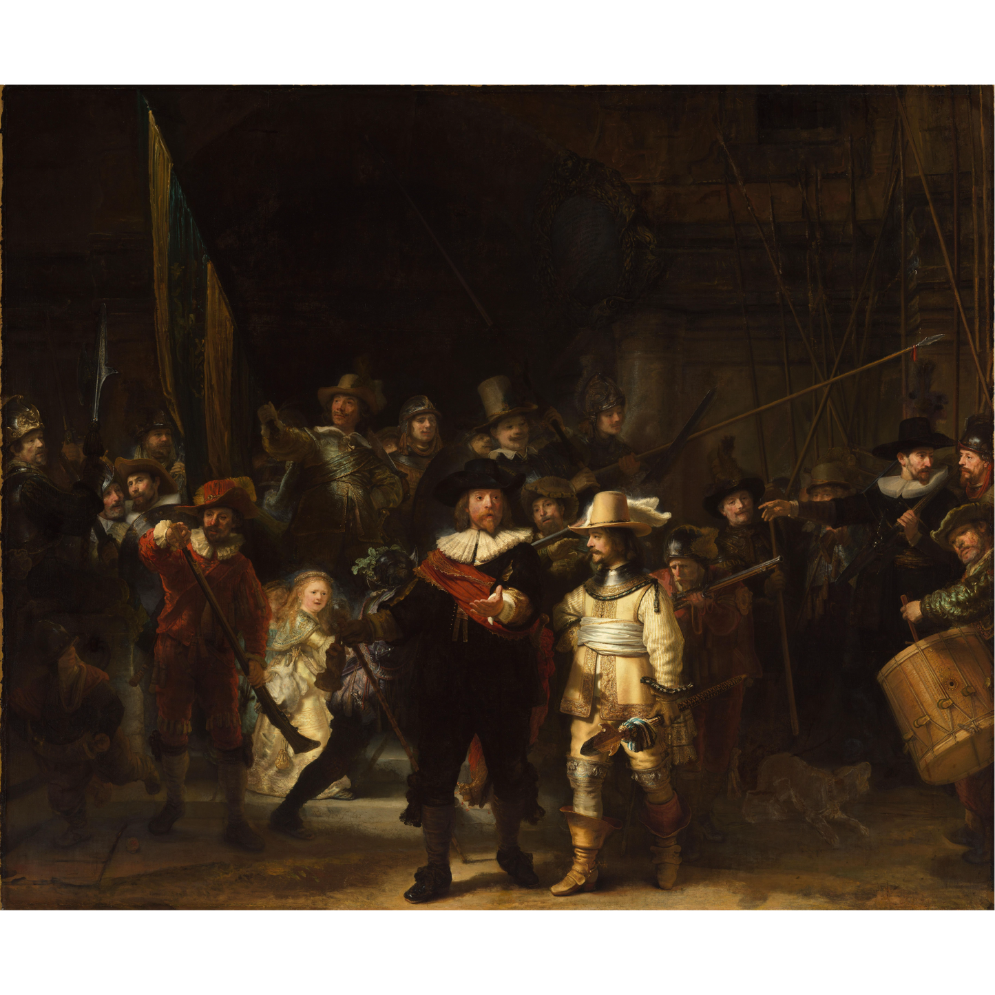 オランダの画家レンブラント・ファン・レインによる絵画作品『夜警（The Night Watch）』