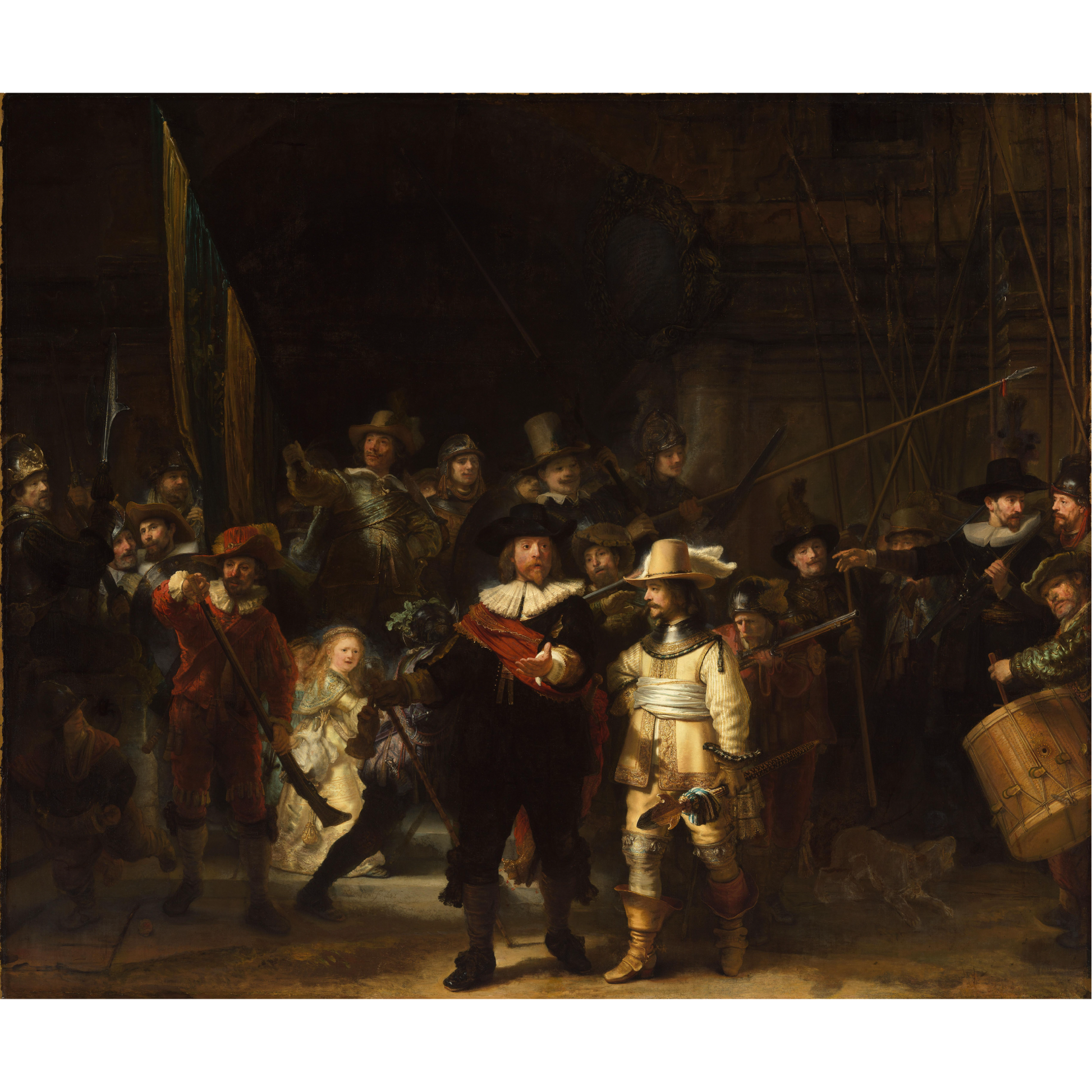 オランダの画家レンブラント・ファン・レインによる絵画作品『夜警（The Night Watch）』