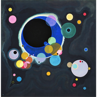 ロシア出身の画家ワシリー・カンディンスキーによる絵画作品『いくつかの円（Several Circles）』