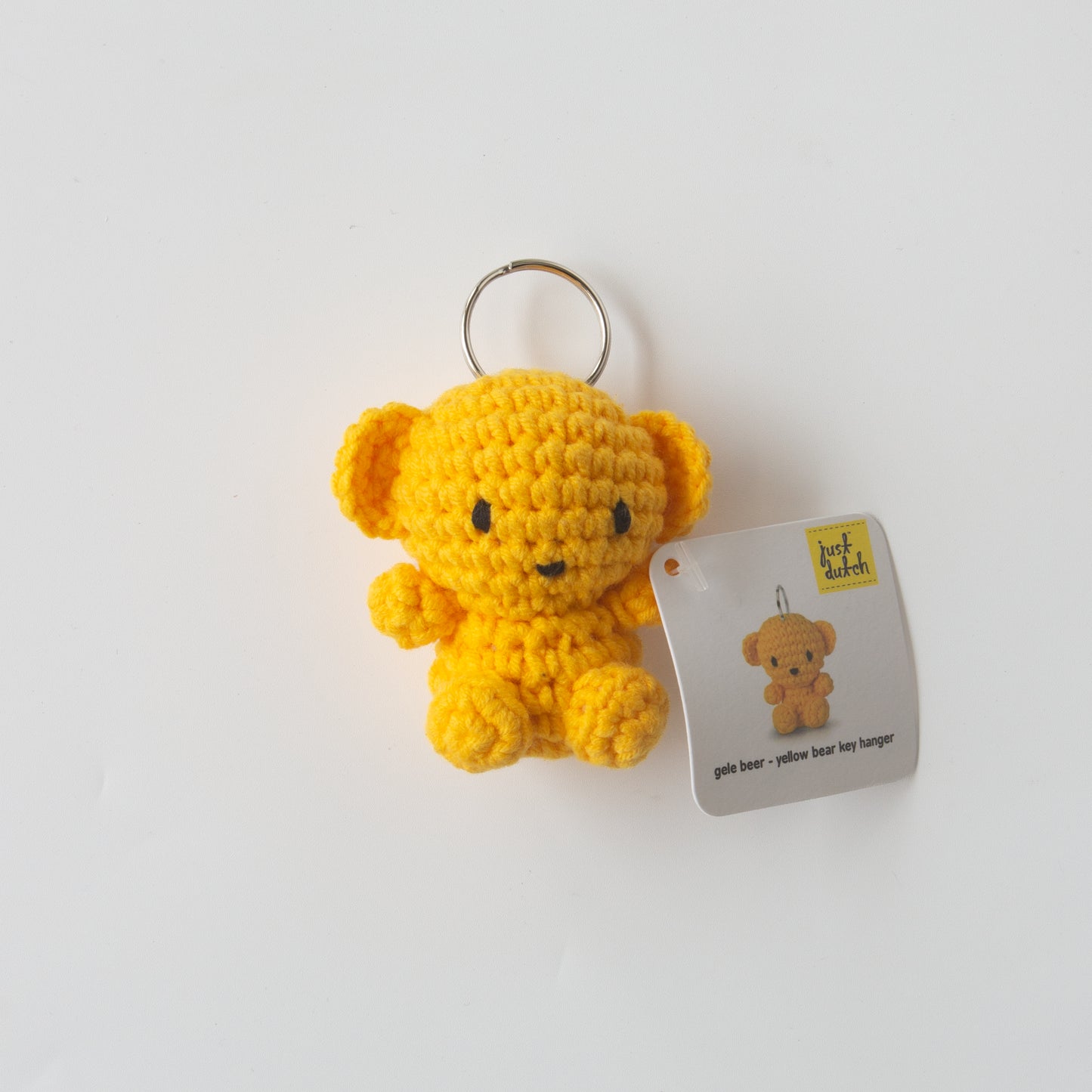 JUST DUTCH（ジャストダッチ）イエローベアーのあみぐるみキーチェーン。実際に発送する商品①